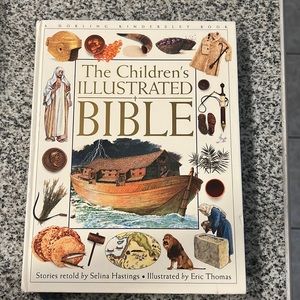 Hardcover children’s colorfully illustrated Bible